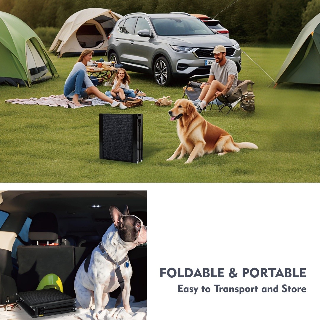 Dog Ramp For Car 71 Long 19.5 Wide Portable Dog Ramps For Large Dogs With Non-S