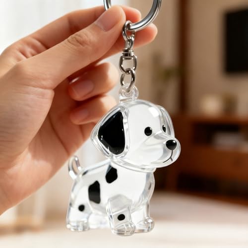 Dog Hair Keychain,Transparent Bottle for Fur,Dog Memorial Gifts for Loss,Pet