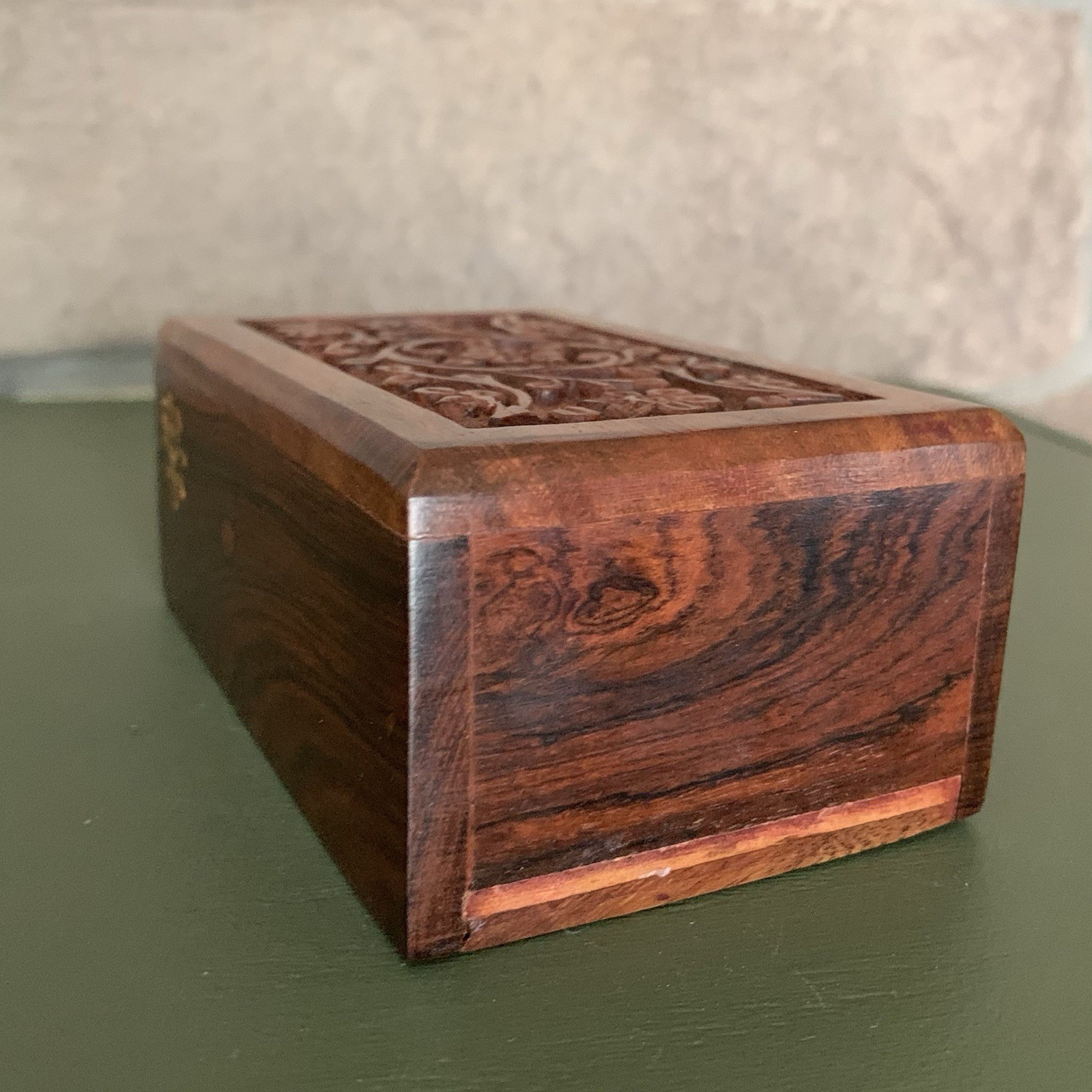 Small Wooden Memorial Keepsake Urn Box Cremated Remains of Pets/Cat/Dog 5”