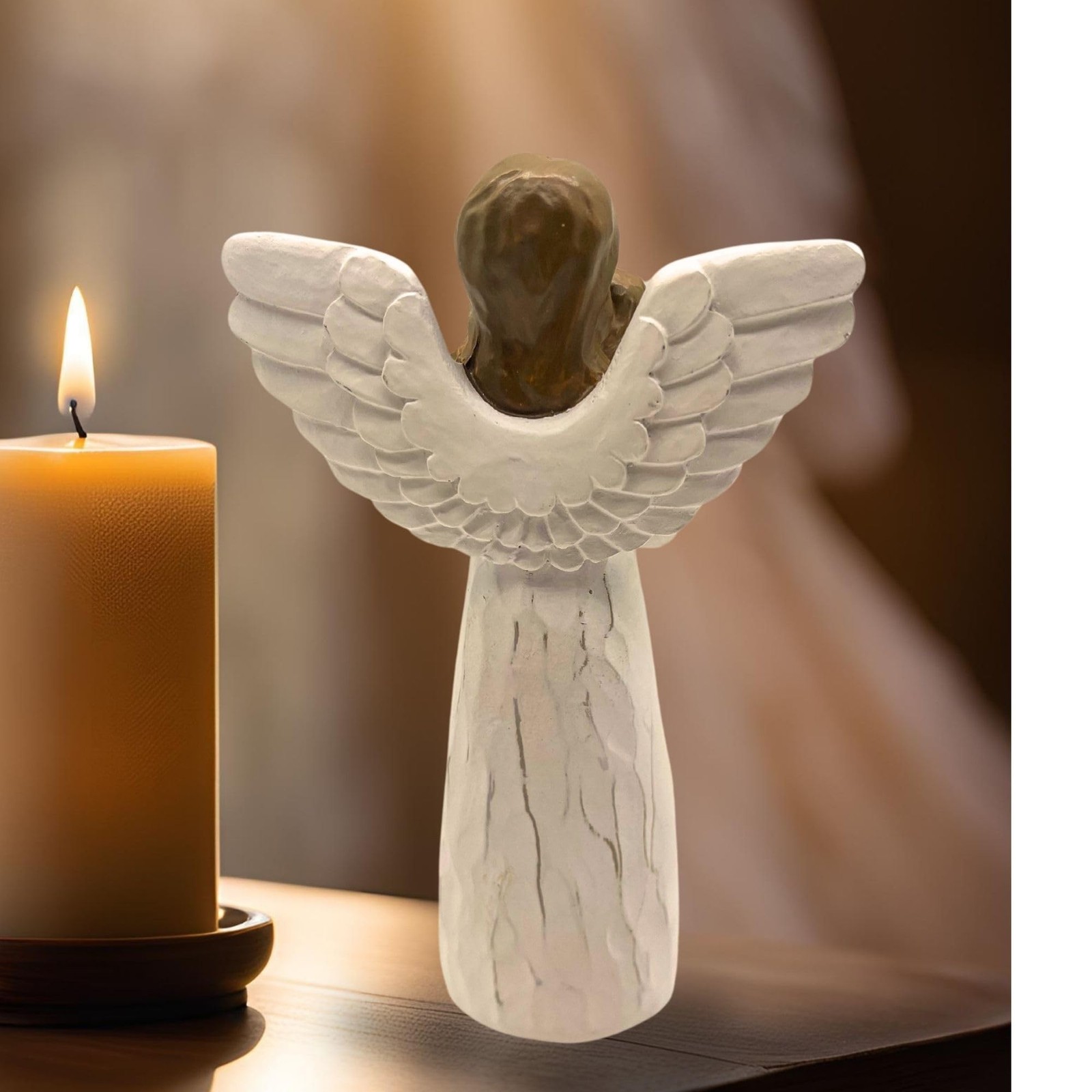 Dog Memorial Angel Figurine – Loss of Dog Sympathy Gift, White