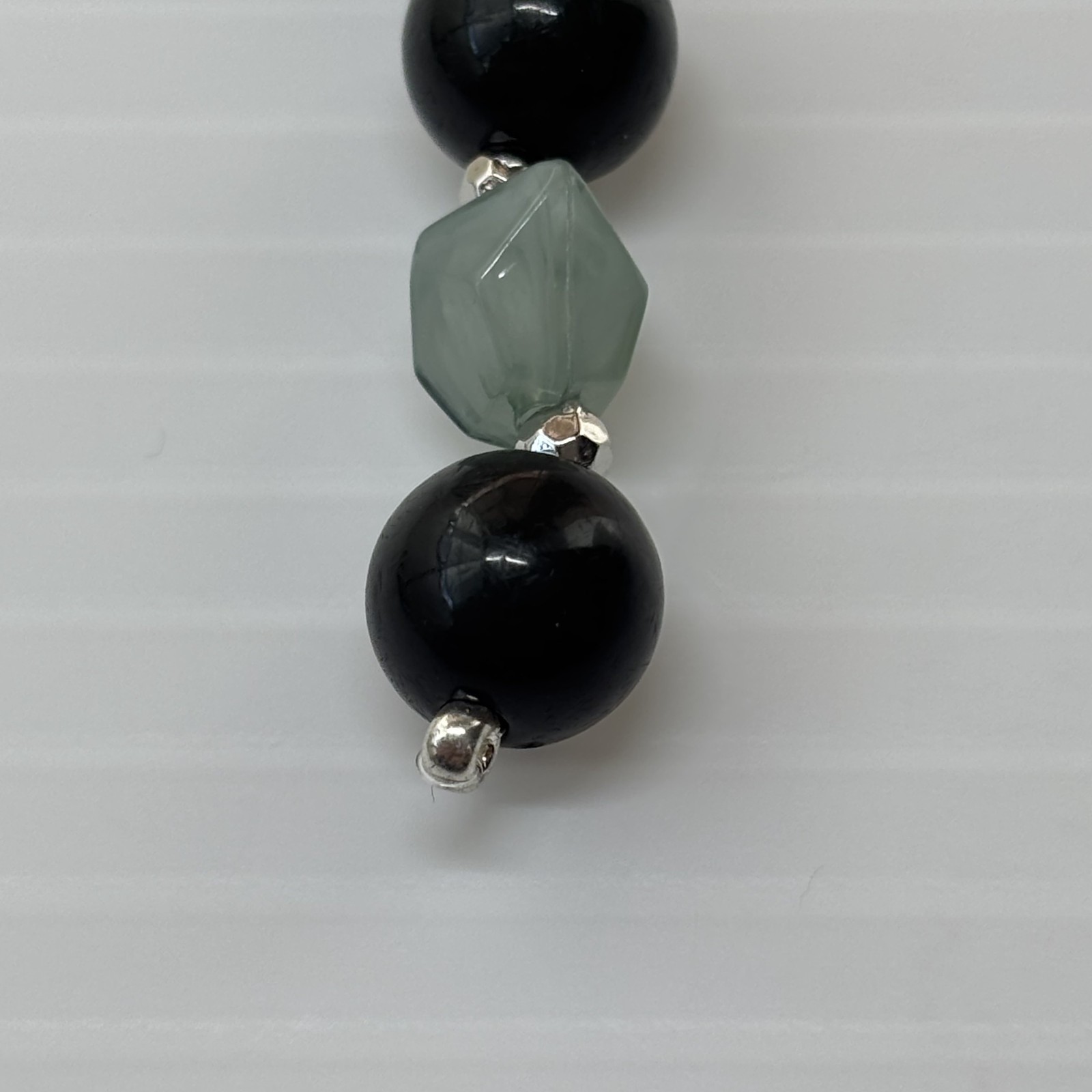 Cremation Ashes Keychain – Cremation Keepsake(dark green stone)