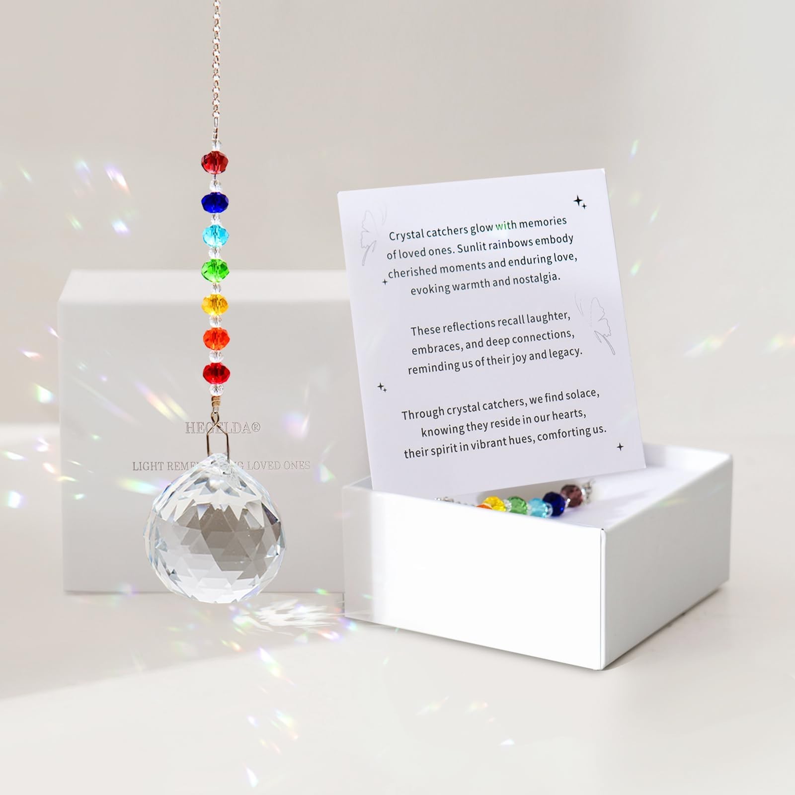 Sympathy Gifts for Loss of Loved One, Crystal Sun Catcher Rainbow Gifts, Uniq…
