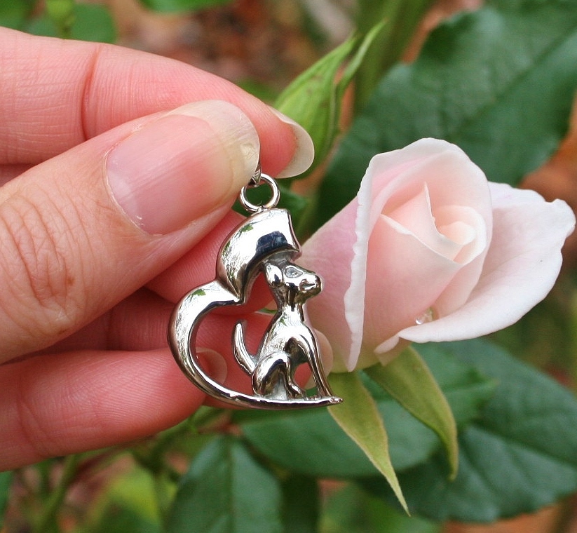 Dog Cremation Necklace Jewelry Pendant Urn Ashes Forever in My Heart Puppy Angel