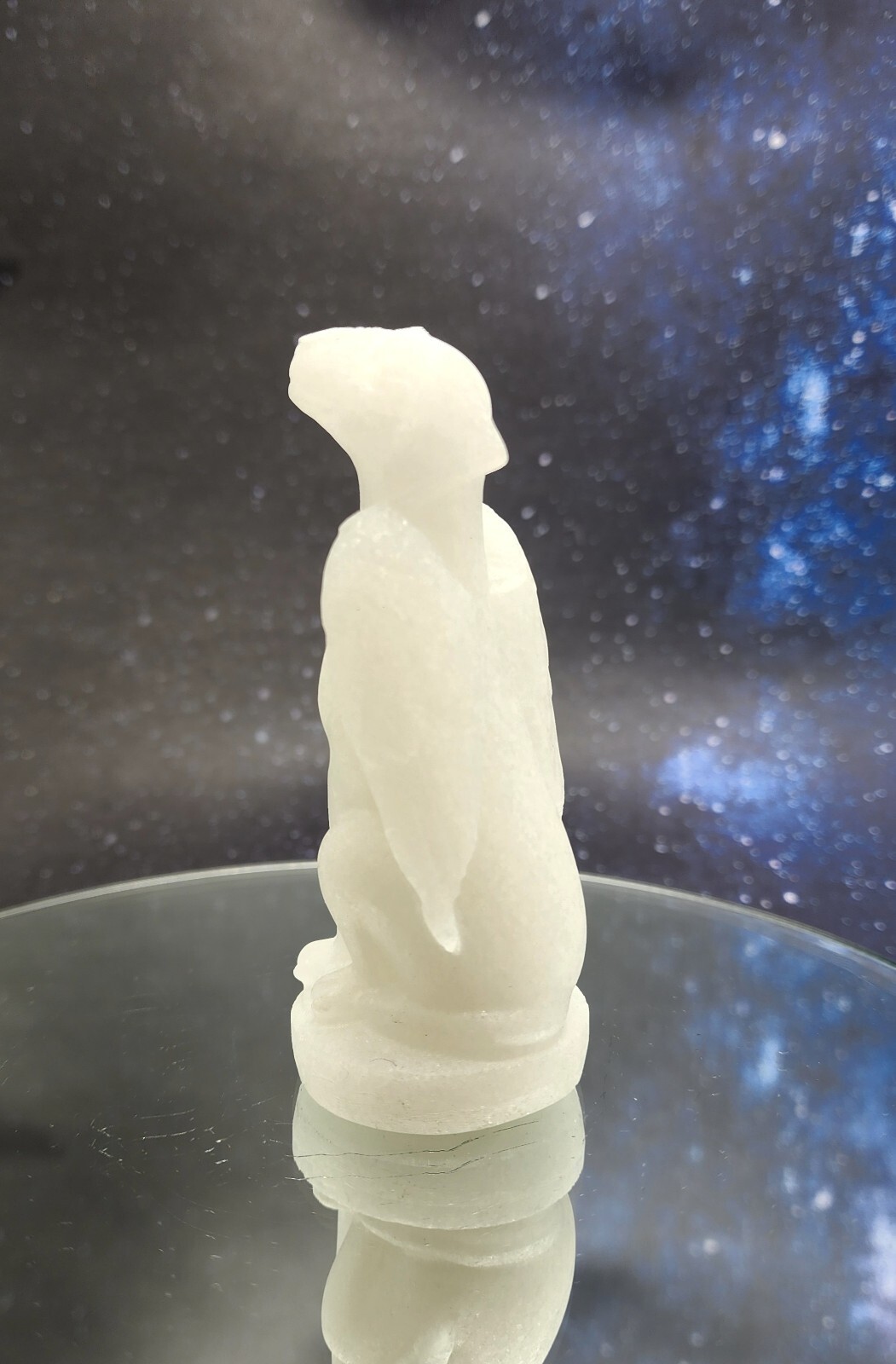 White Jade Winged Angel Dog Pet Memorial, Pet Loss Gift, Gemstone Carving
