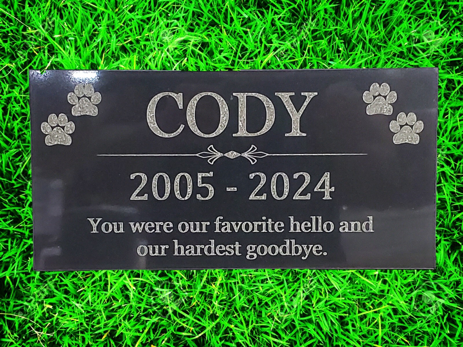 Pet Memorial Grave Stone Marker | Dog Headstone | Tombstone | Pet Loss Gift t2
