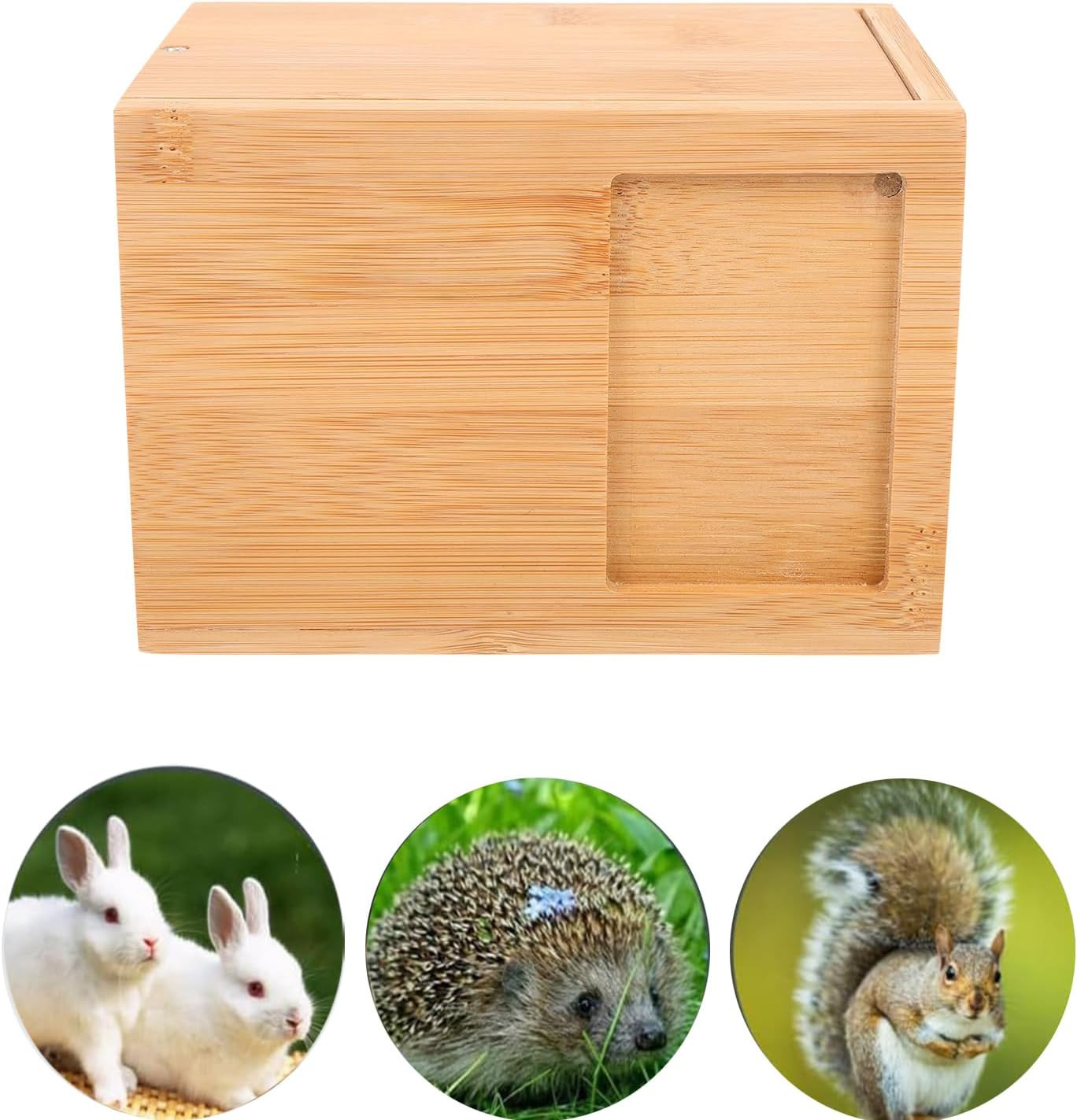Pet Memorial Urns for Dogs or Cats Ashes Box Wooden Cremation Pet Urn with Photo