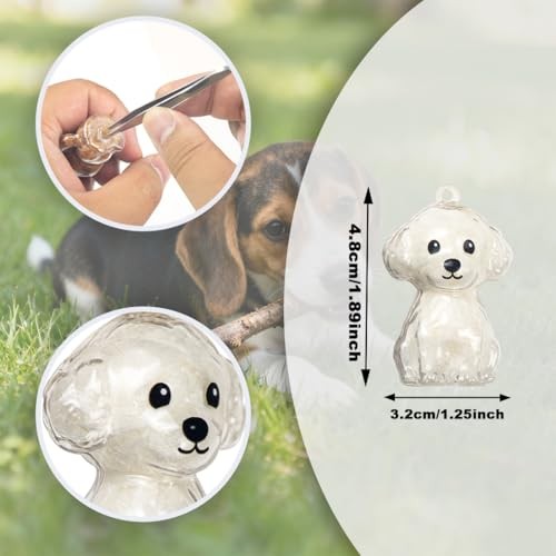 ELANE Dog Hair Keepsake – 2 Pack – Pet Memorial Keepsake – Clear – Toypoodle