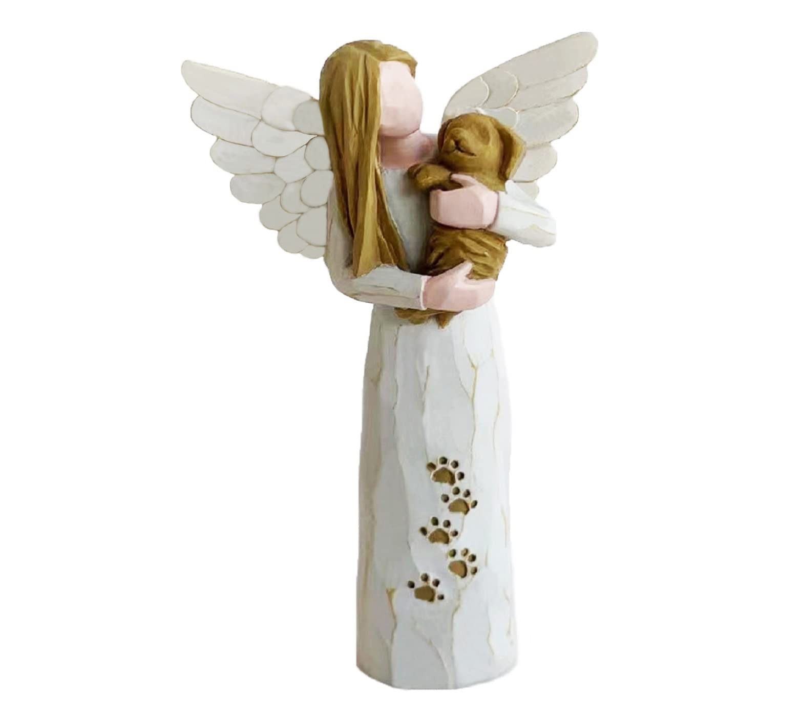 Waifugal Dog Memorial Gifts for Loss of Dog, Pet 4.7″×3″×1.3″, White
