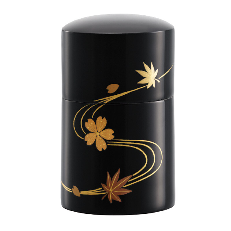 Makie Beauty of the Four Small Keepsake Urn for Human Ashes Lacquer decoration