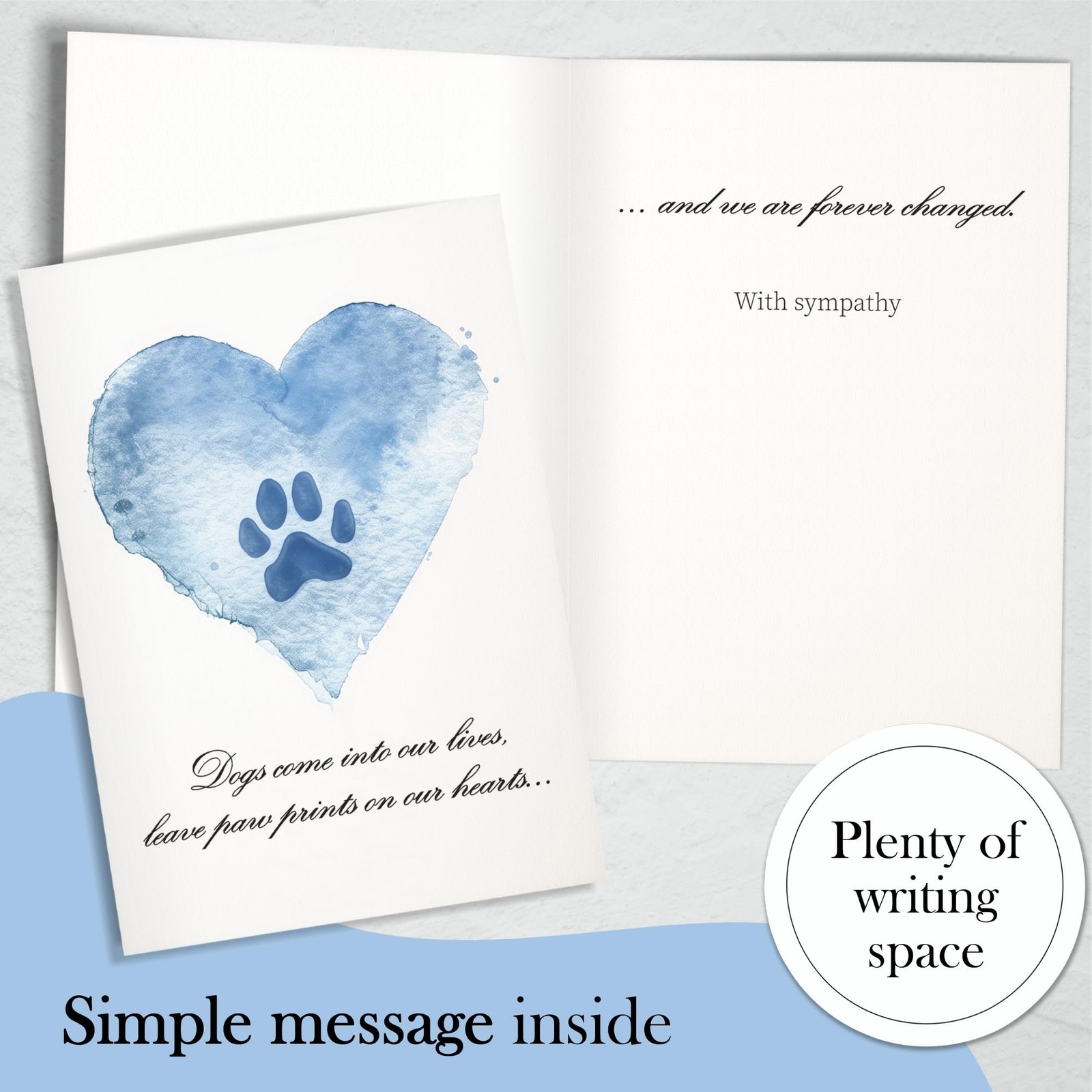 Hat Acrobat Loss of Dog Card – 5 x 7 inch Pet Loss Sympathy Card with Envelop…