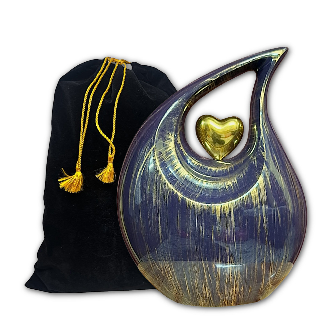 Handcrafted Teardrop Cremation Urn for Ashes Funeral Memorial Urns Men Women