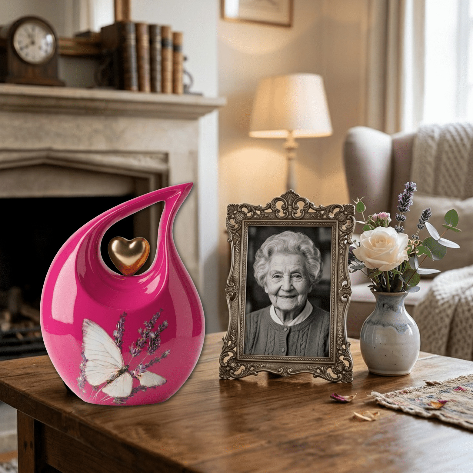 Pink Teardrop Cremation Urns Adult Human Ashes 200 Cu In Memorial for Women