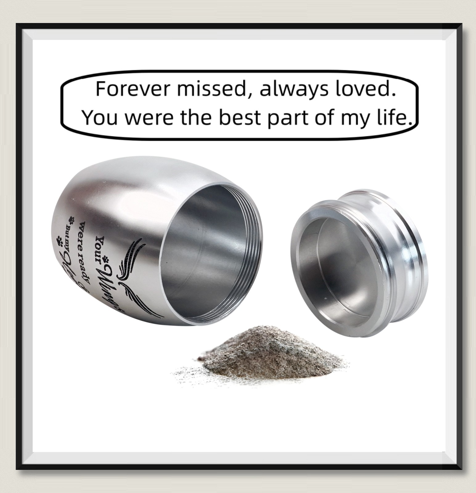 Mini Pet Memorial Small Urns 1.57 in for Dog Cat Ashes Stainless Steel (Silver)