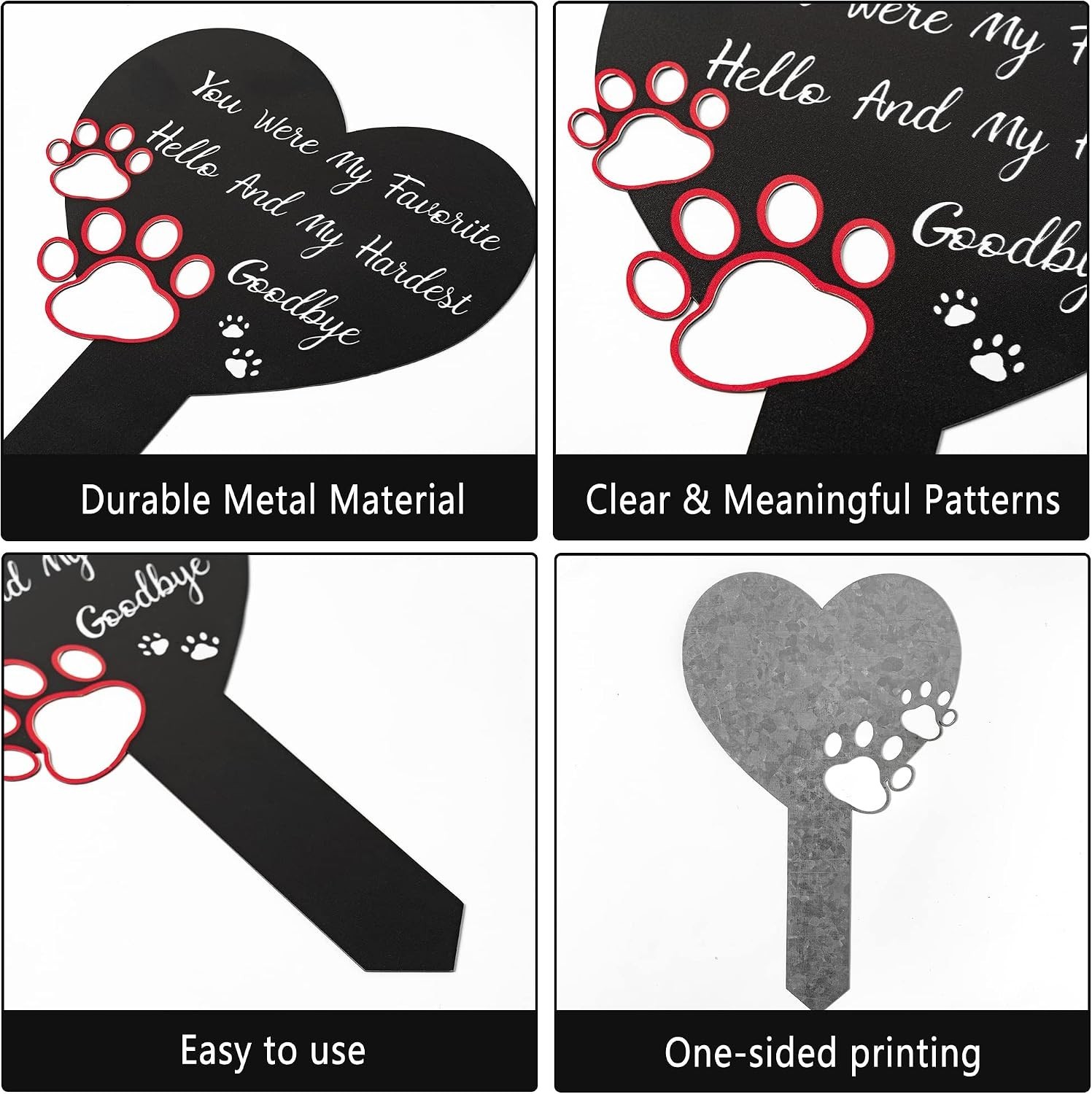 Remembrance Guard: Pet Memorial Sign with Heart Shape – Perfect for Gardens