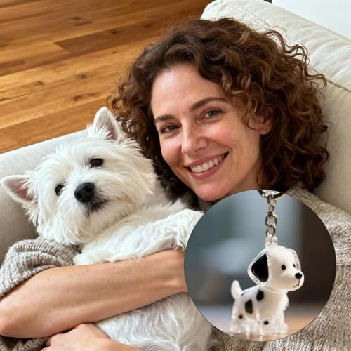 Dog Hair Keychain,Transparent Bottle for Fur,Dog Memorial Gifts for Loss,Pet