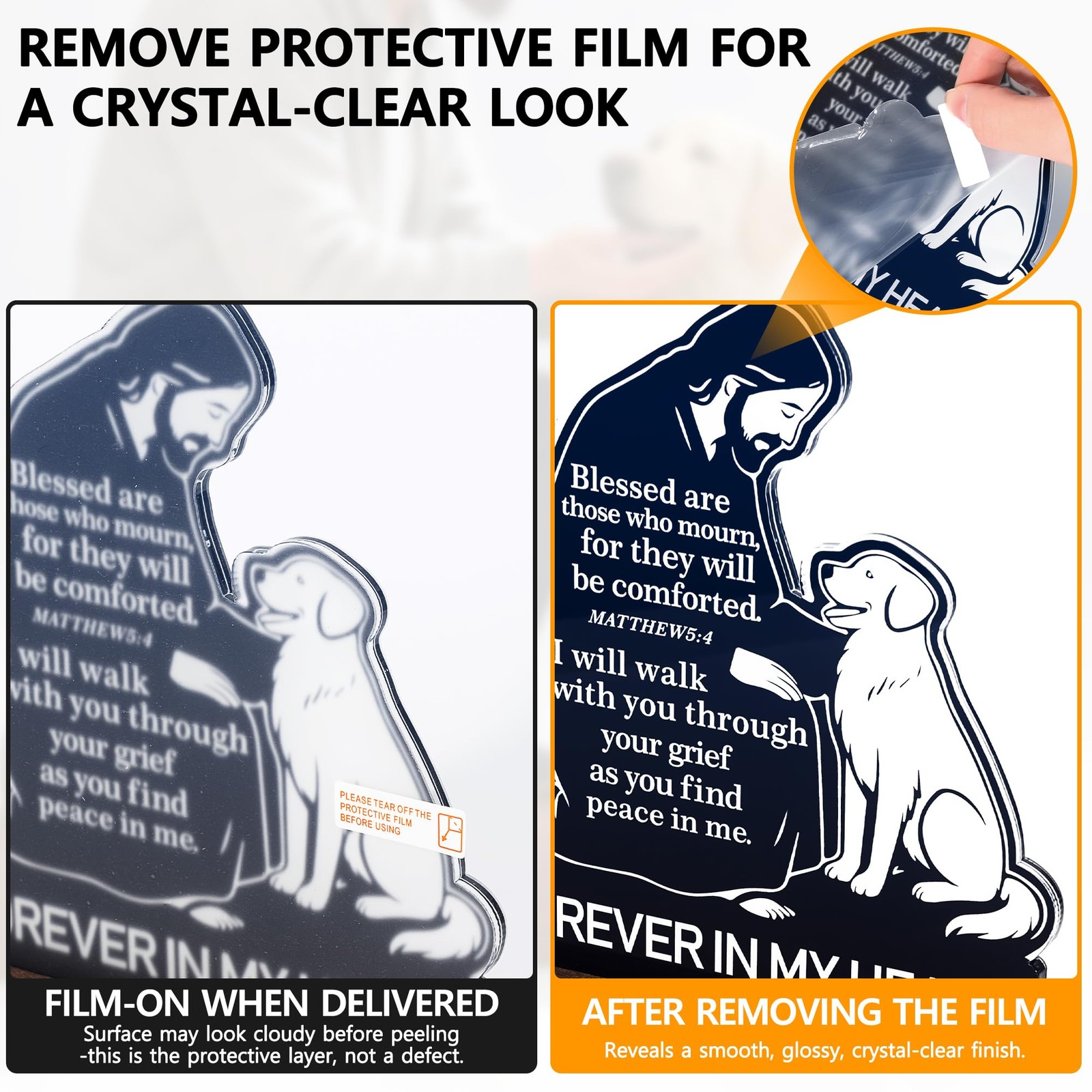 Christian Dog Memorial Gifts for Loss of Dog – Jesus Comforting Dog Sympathy …
