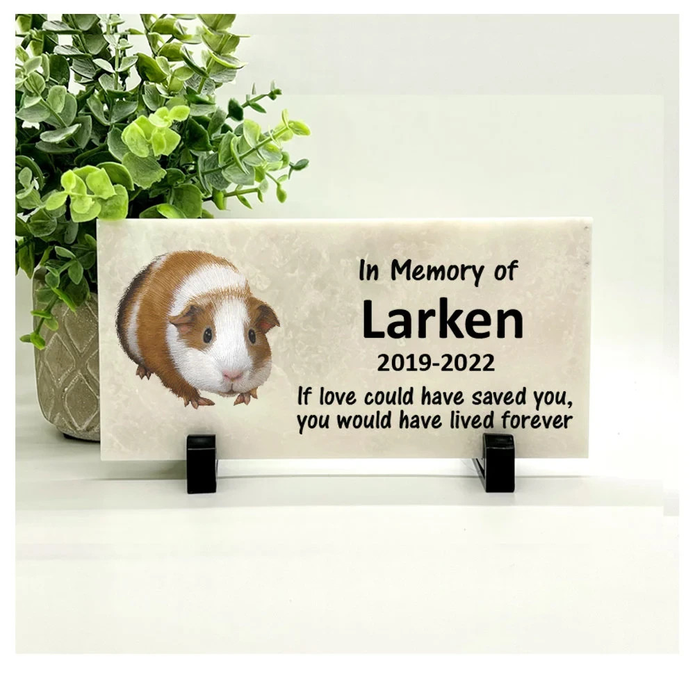Guinea Pig Memorial – Personalized Pet Memorial Stone -Pet Loss Sympathy Gift