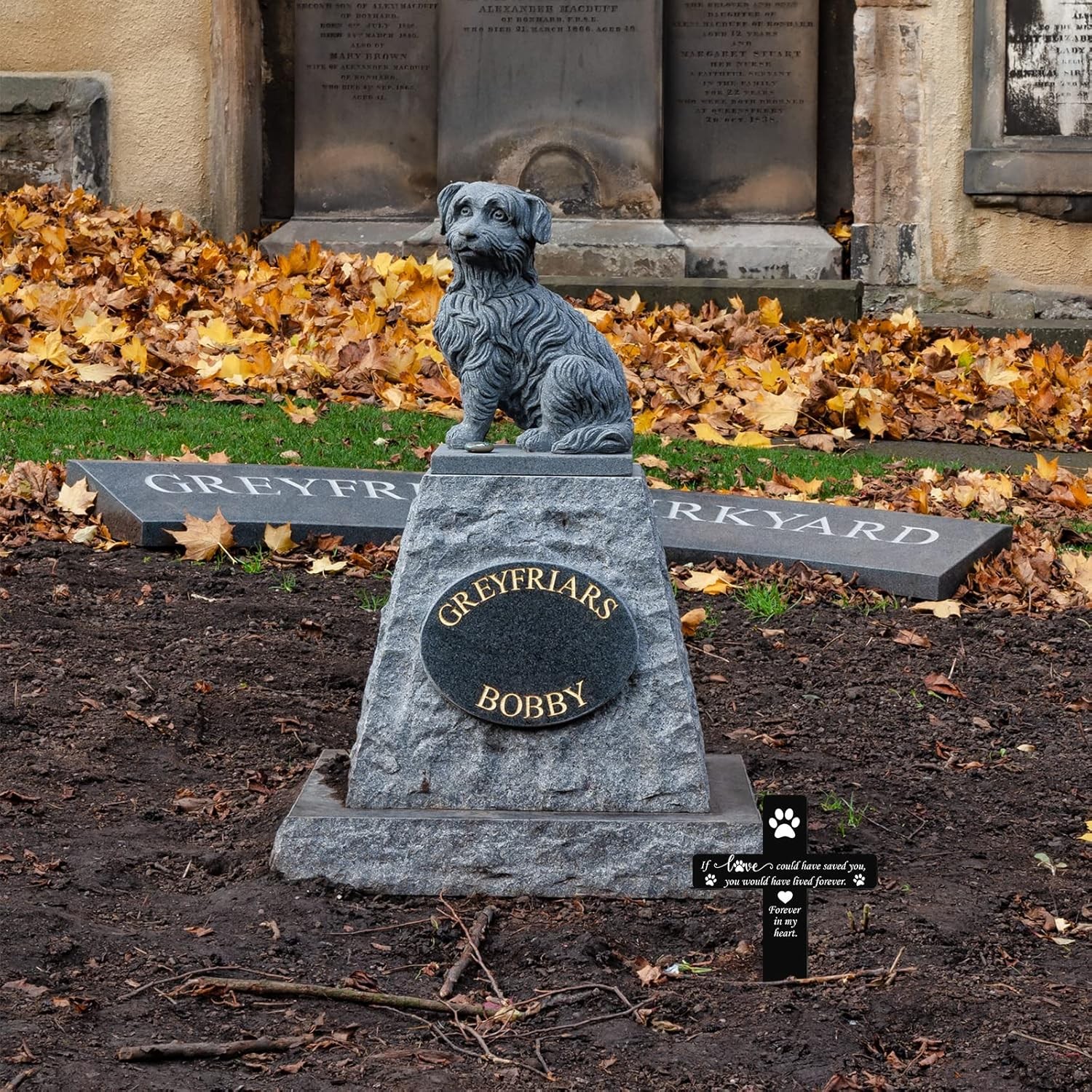 Grave Marker Cross Memorial Gifts Pet Loss Stake Memorial Plaques for Outdoors P