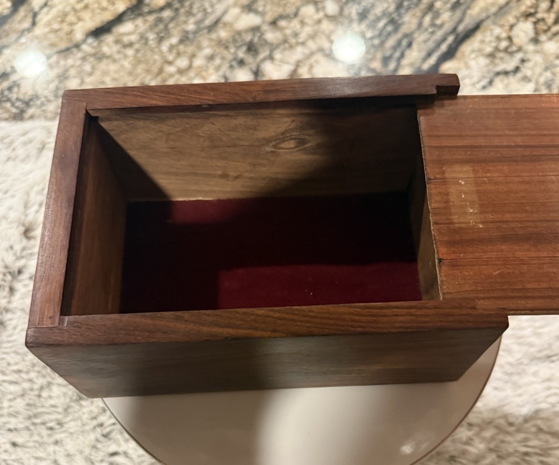Treewood Urns Solid Wood Hand Carved Floral Design Small Keepsake Box 6.5×4.5×3