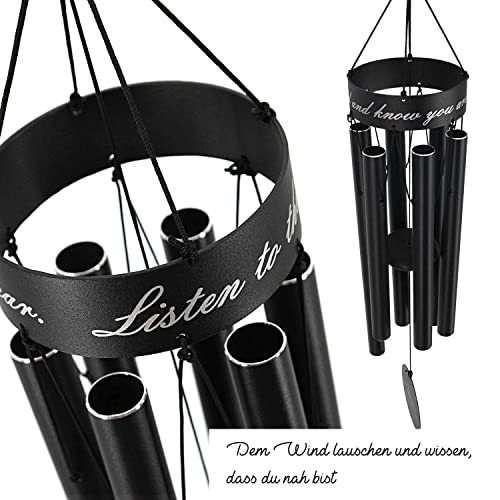 Pet Memorial Wind Chime, 30 Inches Paw Print Pet Forever in My Heart