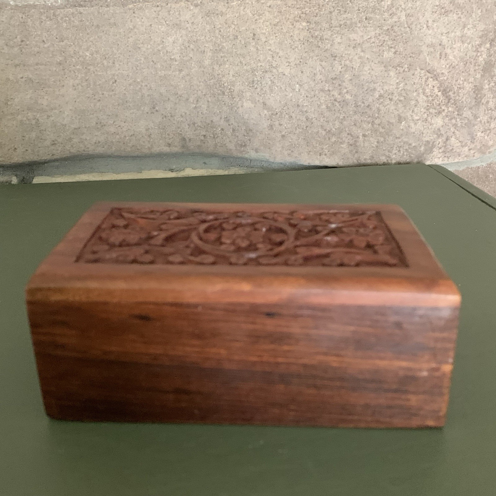 Small Wooden Memorial Keepsake Urn Box Cremated Remains of Pets/Cat/Dog 5”