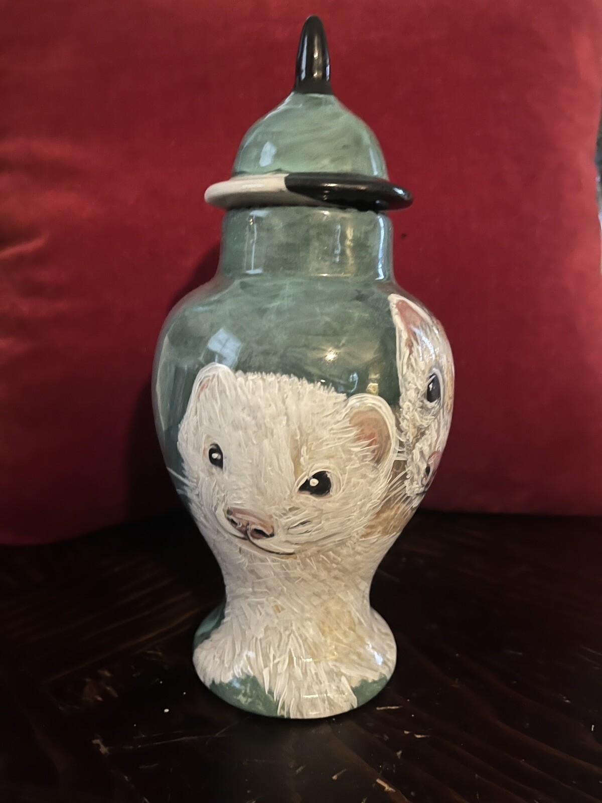 Custom SMALL Pet urn for ferrets cremation urns handmade Small pets hand painted