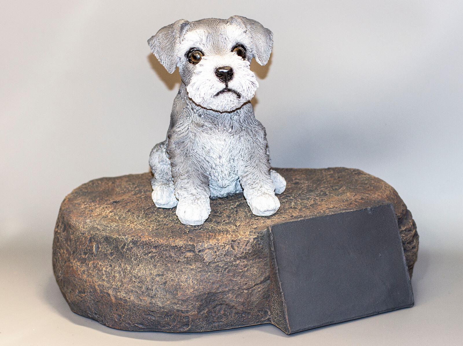 Schnauzer Urn Pet Ashes Holder Memorial Stone Burial Casket Cremation Statue Dog