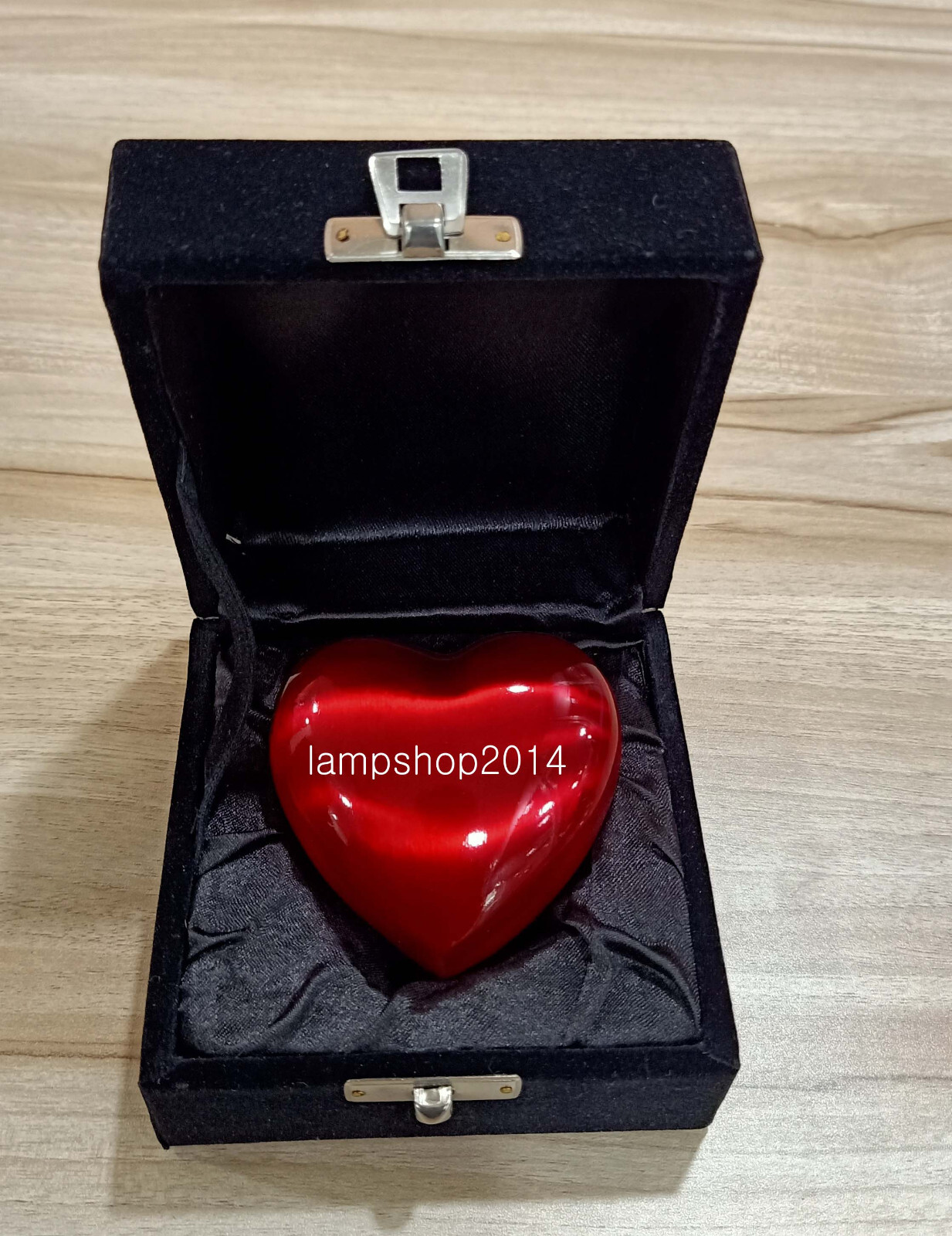 Cremation Urn for Ashes Keepsake Red Heart Urn with Box and Stand Adult Red Urn