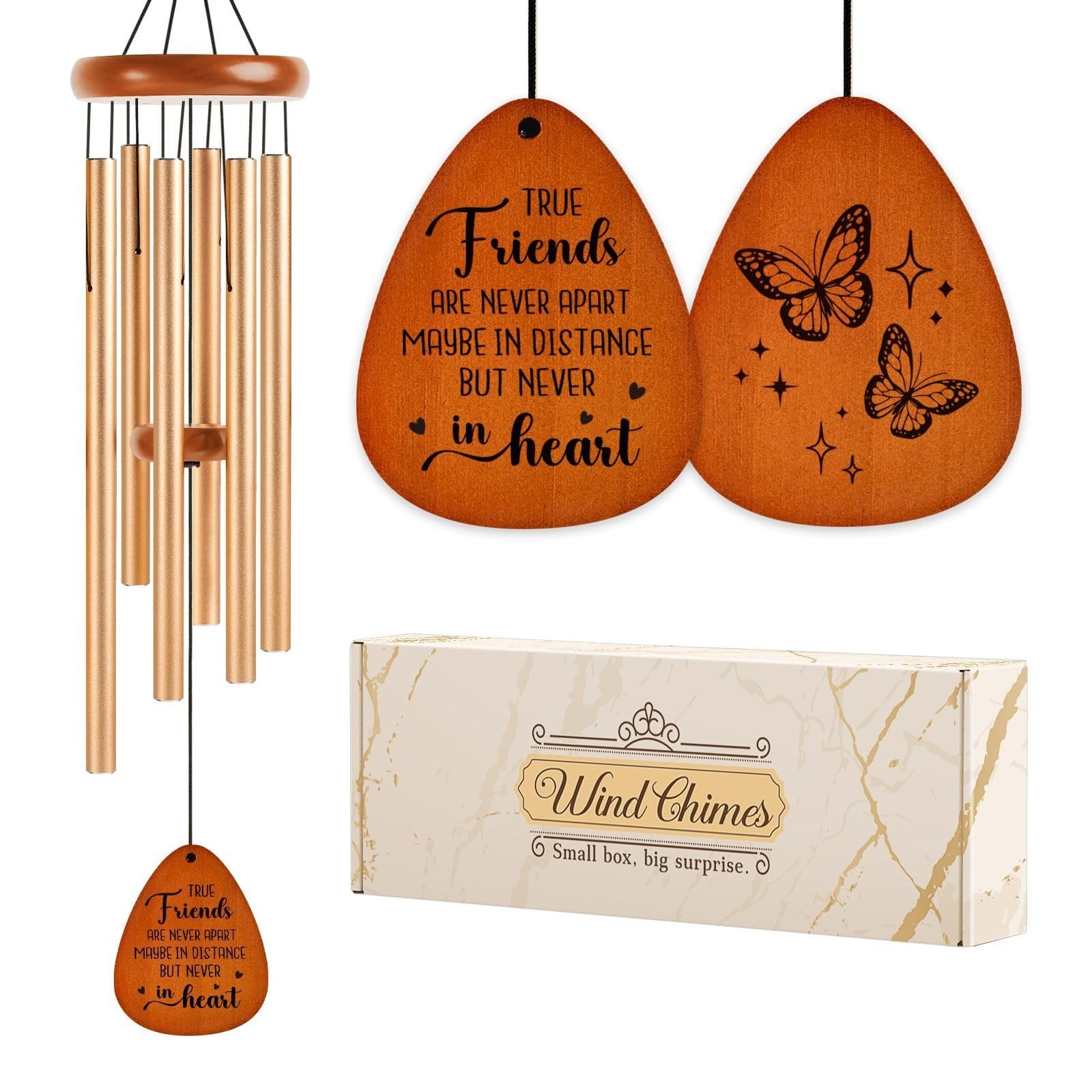 Aurahouse Best Friend Birthday Gifts for Women Men, 36” Friend Wind Chimes, …