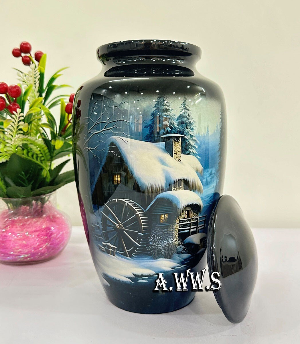 Memorials Cremation Urns for Human Beautiful Classic House Design Ashes Urn
