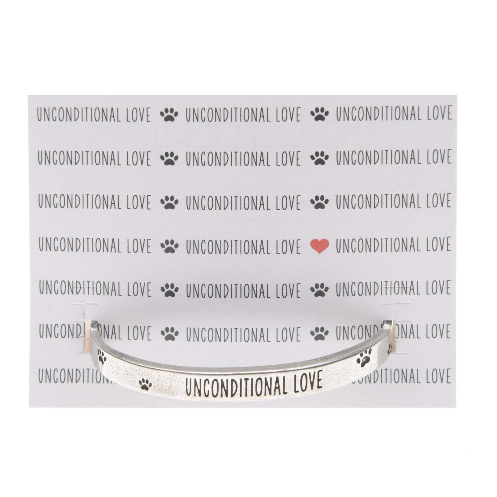 Unconditional Love Cuff Inspirational Jewelry Bracelet – Pet Gift