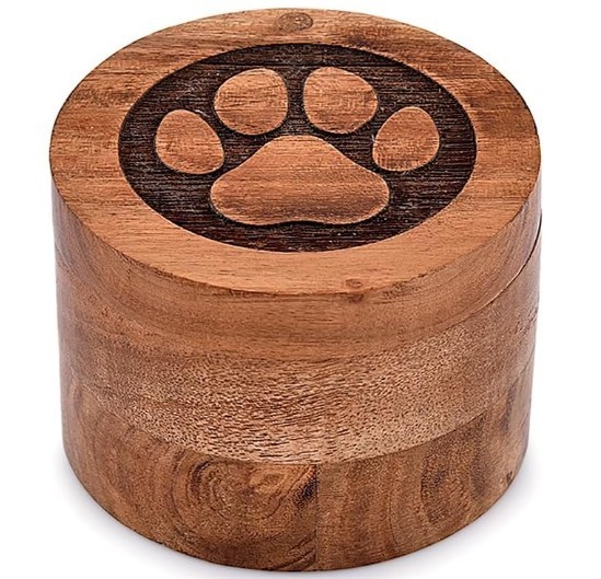 EDHAS Acacia Wood Decorative Urns Funeral Cremation Urn for Ashes for Dogs, Pet