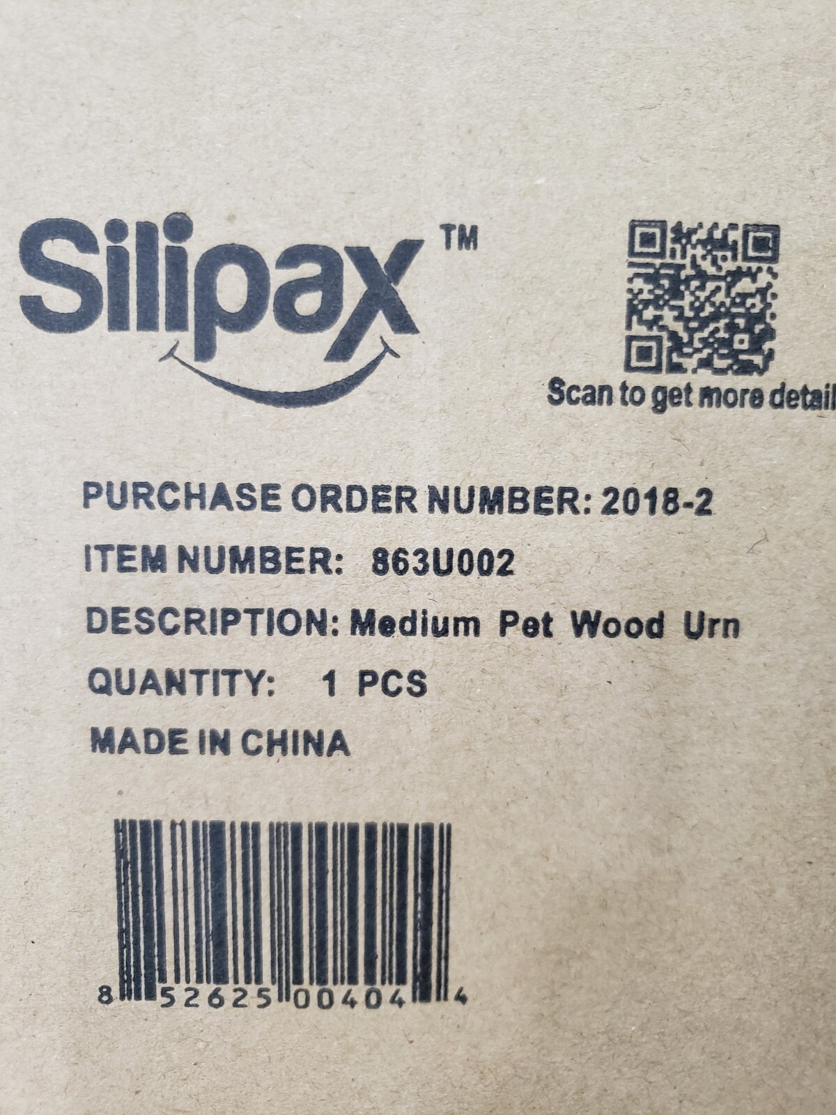 NEW IN BOX Silipax pet cremains Wood Urn with photo pocket medium size 5.5″ x 4″