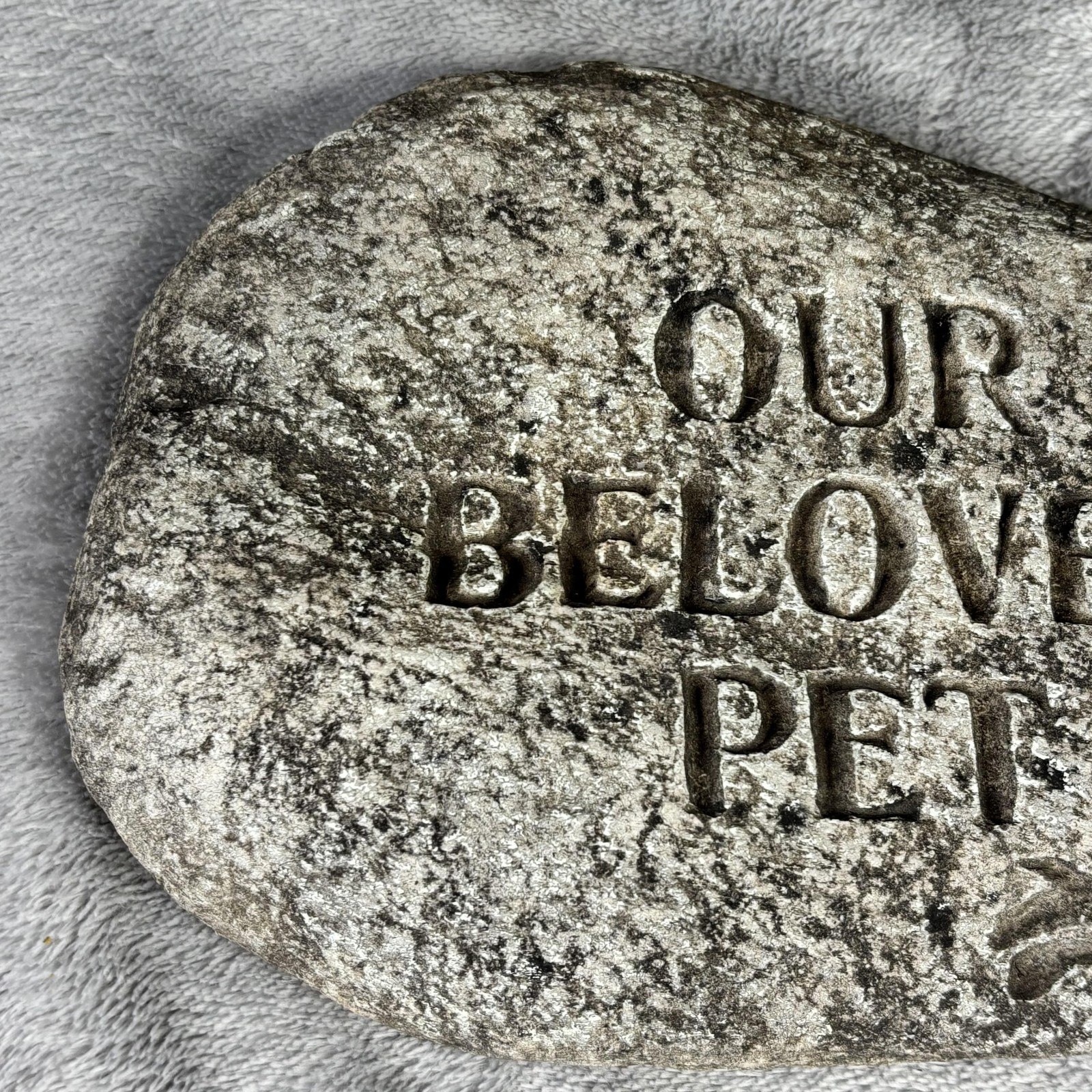 Pet Memorial Stone Marker Our Beloved Pet Grave Garden Marker Outdoor Decor