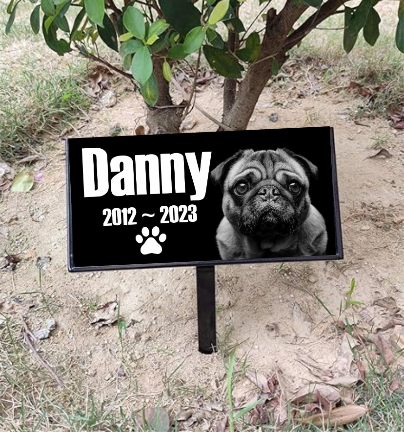 Personalized Pet Stone Memorial Grave Marker Granite Plaque with stand headstone