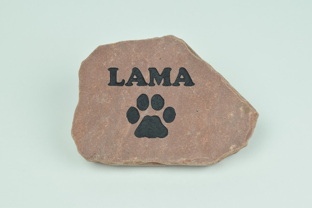 Graphicrocks Personalized Red Pet Memorial Stone Headstone Grave Marker Dog Or