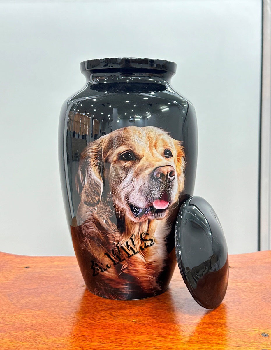 Memorials Cremation Urns for Human – Adult Classic Dog Pictured Cremation Urn