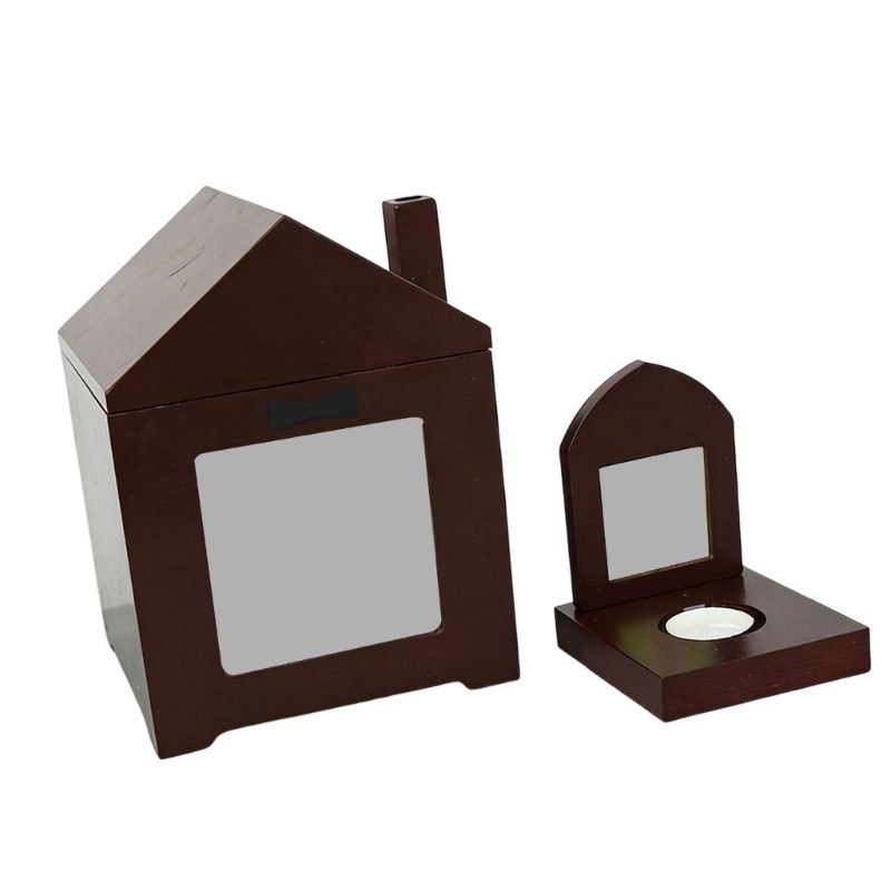 Natural Pet Memorial Box Dog Cats Urn For Storing Ashes Furs And Keepsakes