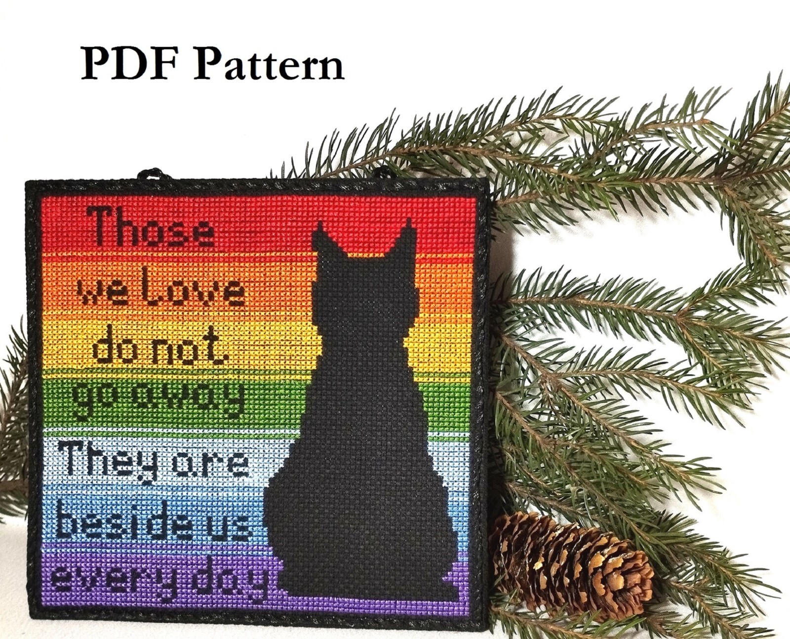 Cat Memory Gift. Cat Loss Gift. Cat Memorial Sign. Pet Loss. Rainbow Bridge