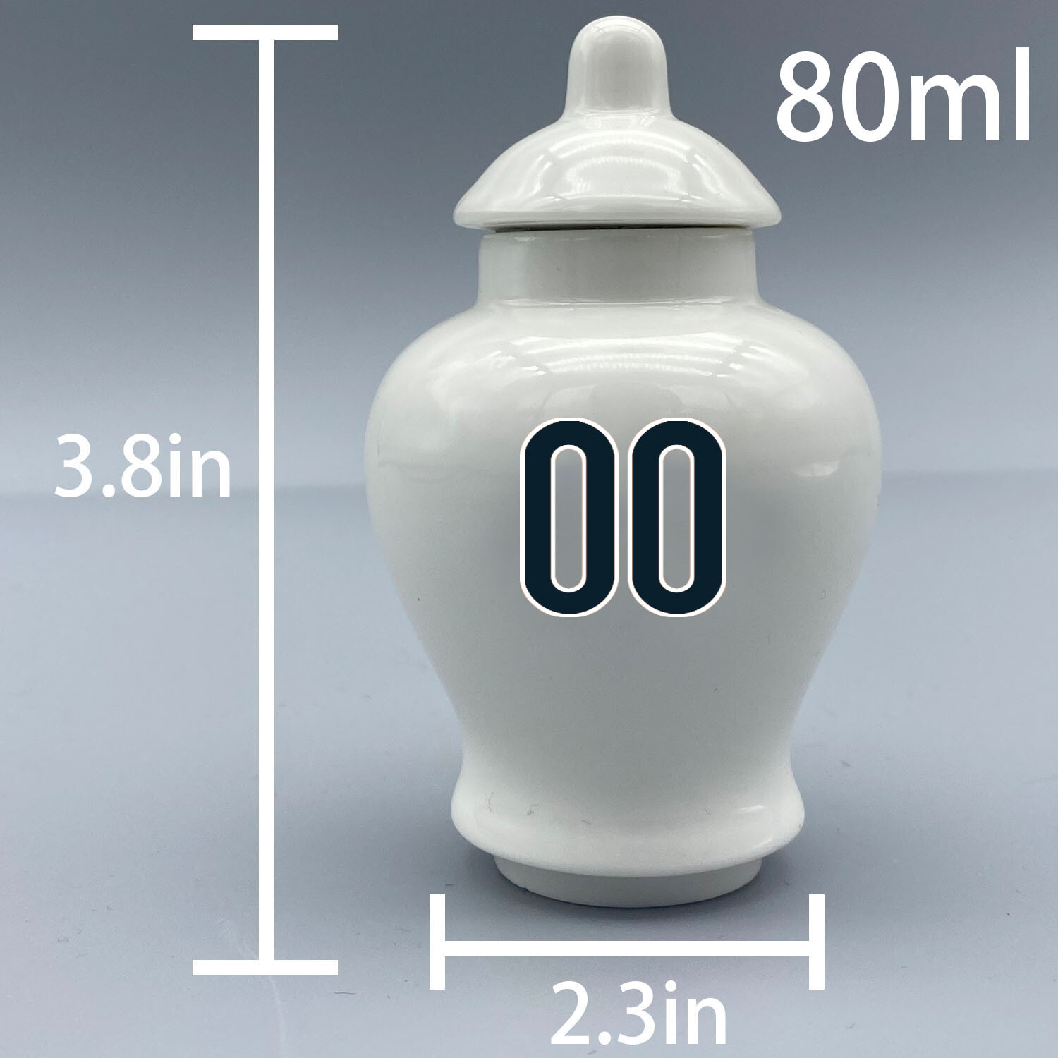 Ceramic Mini Urn for Chicago Bears Football Theme, Custom Text & Number