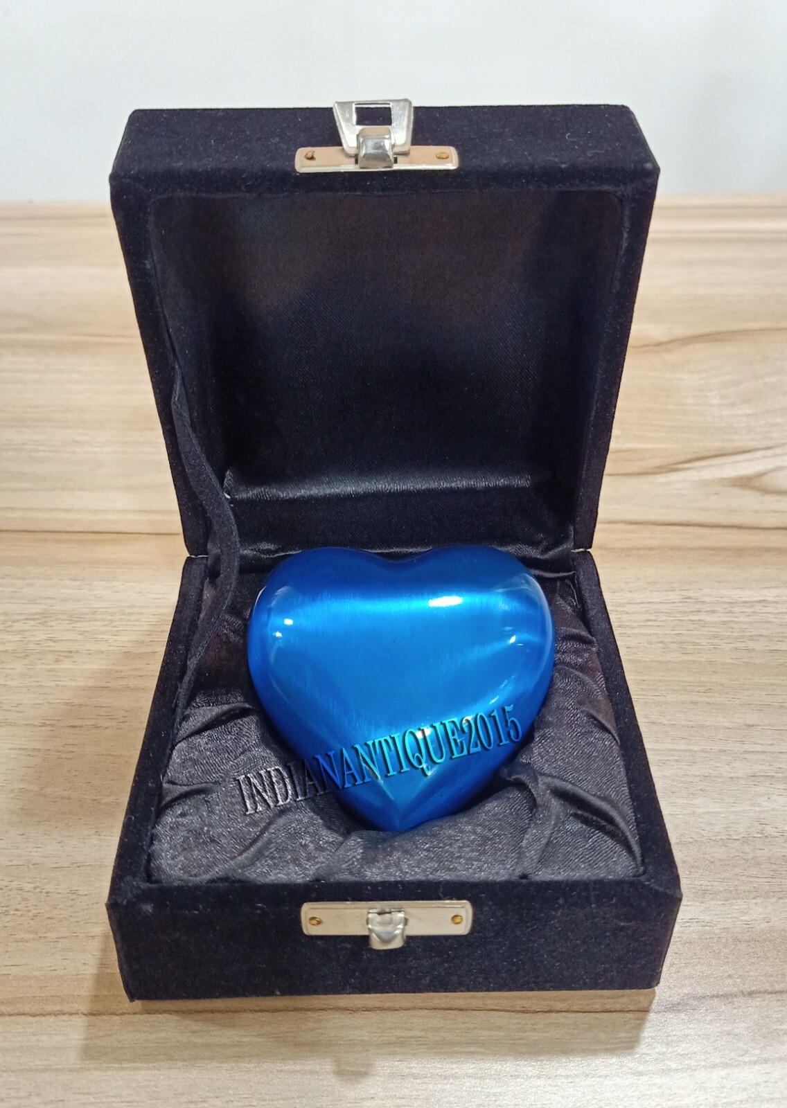 Blue Heart Keepsake Urn – Small Beautiful Urn for Ashes – Beach Handmade Mini