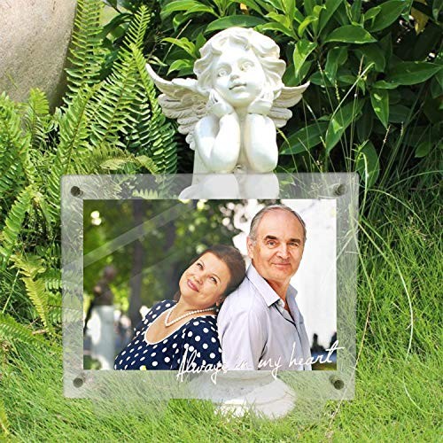 5×7 Waterproof Picture Frame for Grave Always in My Heart 2pcs Vertical