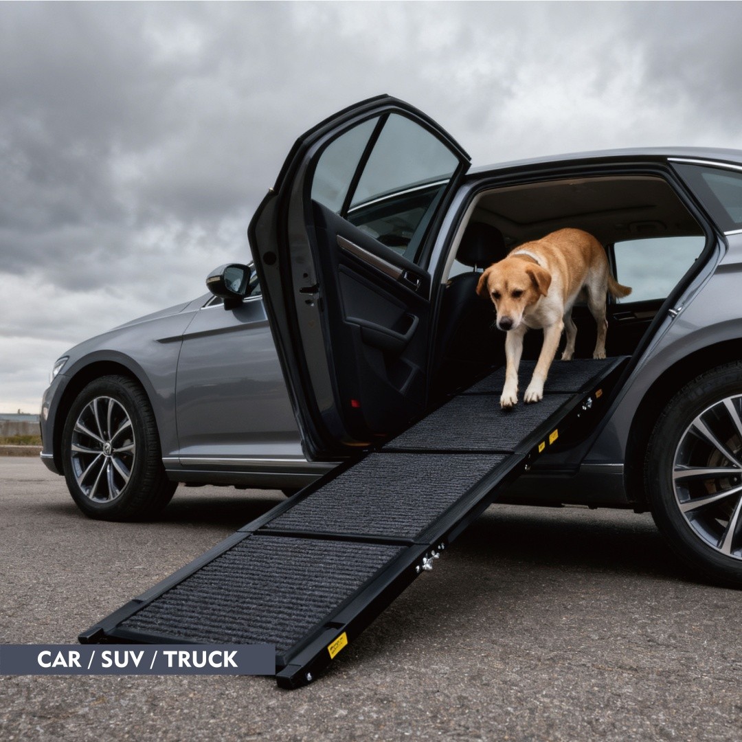 Dog Ramp For Car 71 Long 19.5 Wide Portable Dog Ramps For Large Dogs With Non-S