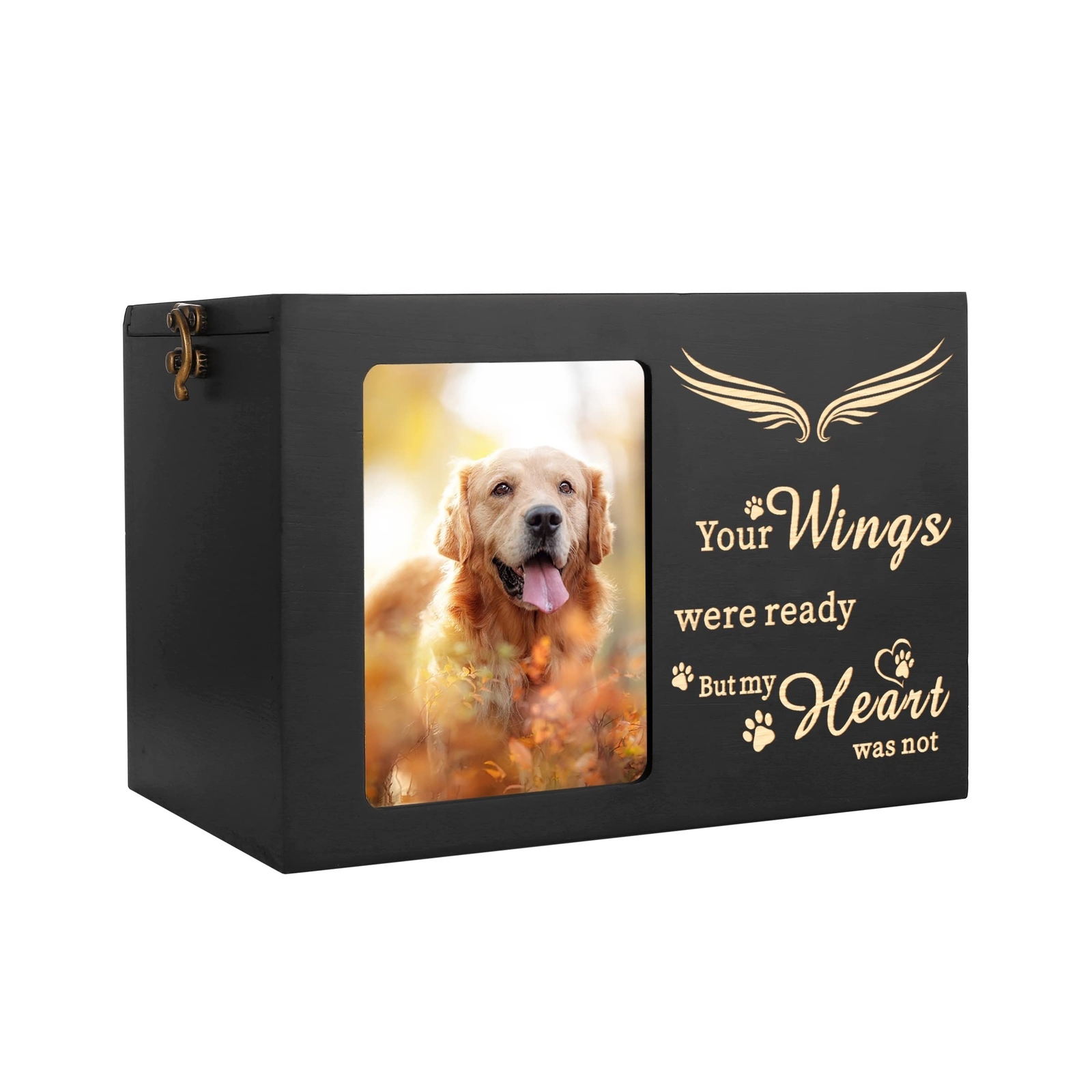 Pet Memorial Urns for Dog or Cat Ashes, Large Wooden Funeral Cremation Urns w…