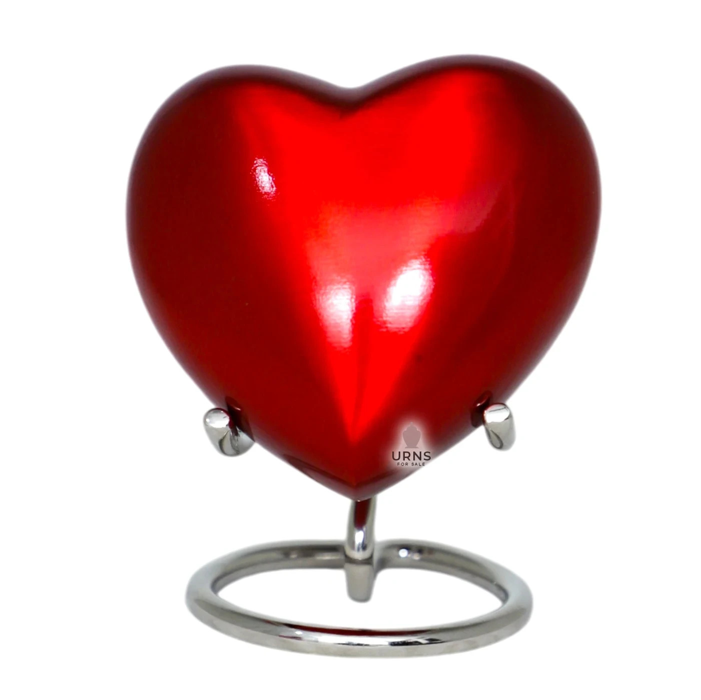 Red Heart Brass Keepsake Urn – Sentimental Mini Memorial