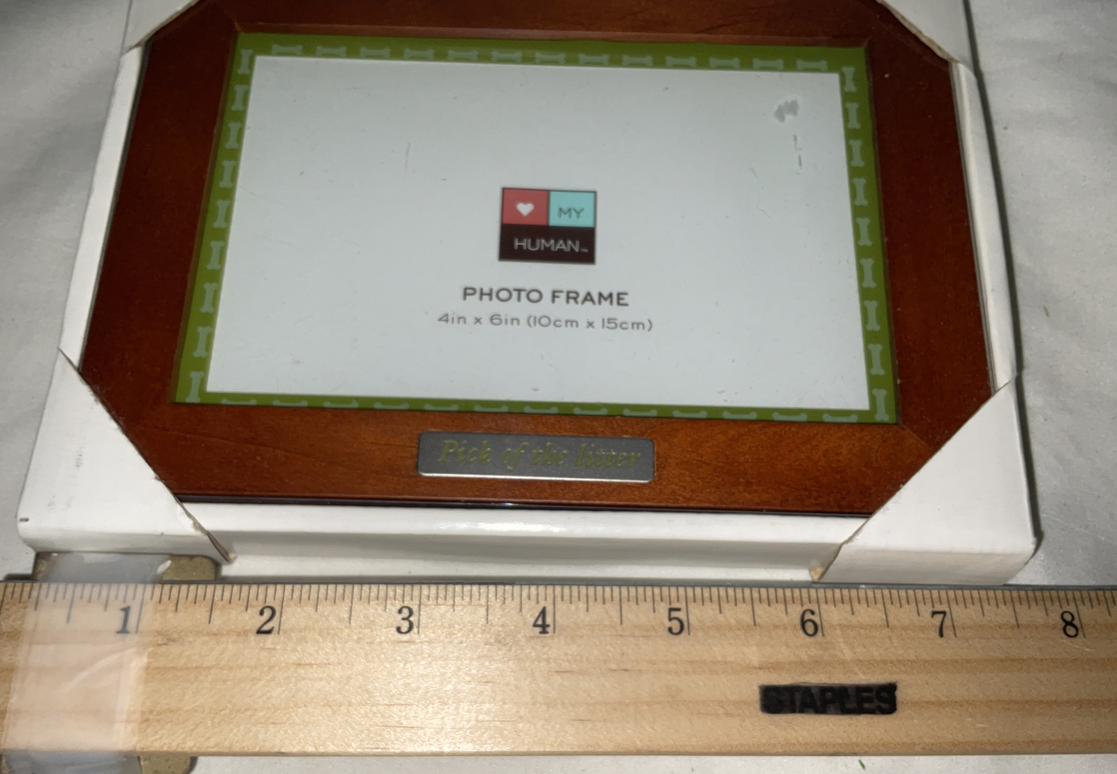 Cat Dog Photo picture Frame PICK OF THE LITTER 4”x6” Love My Human