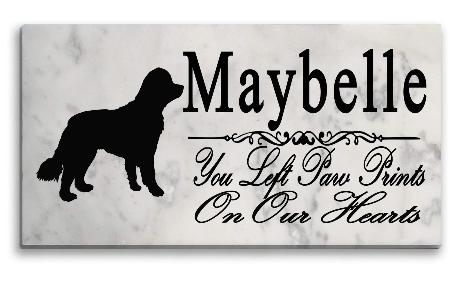 Newfoundland Memorial Stone Personalized Dog Garden Rock Grave Marker Outdoor or