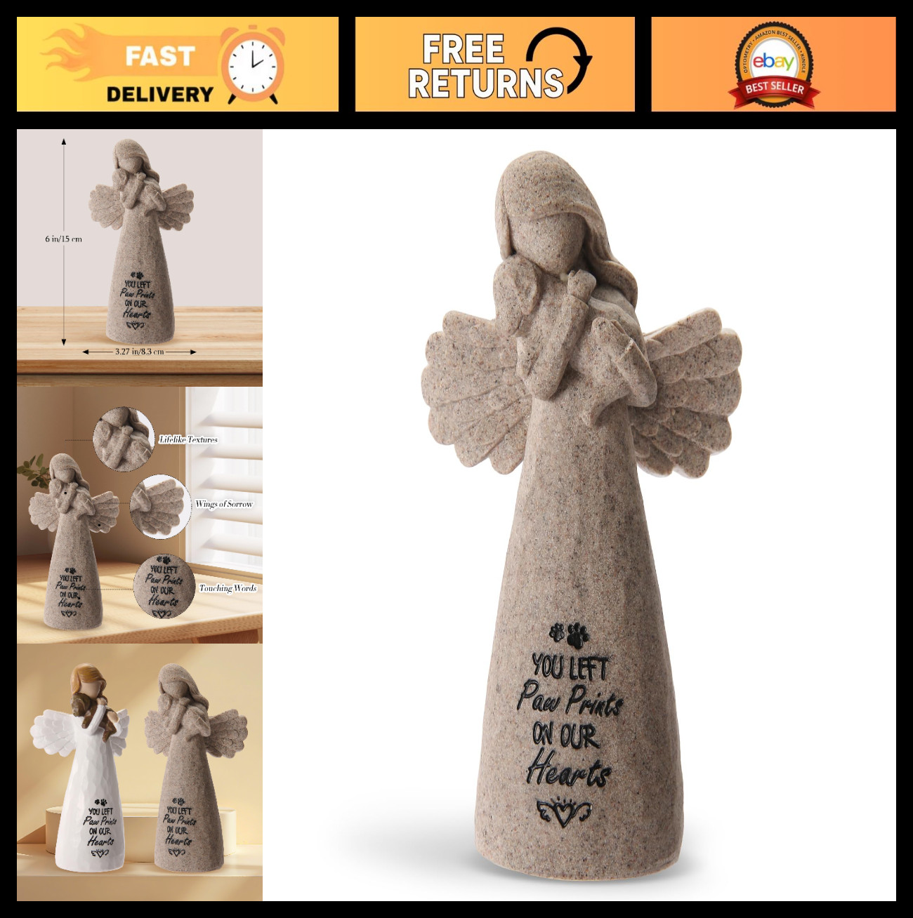 Dog Memorial Gifts – Sympathy Keepsake for Loss of Pet, Paw Print Remembrance, G