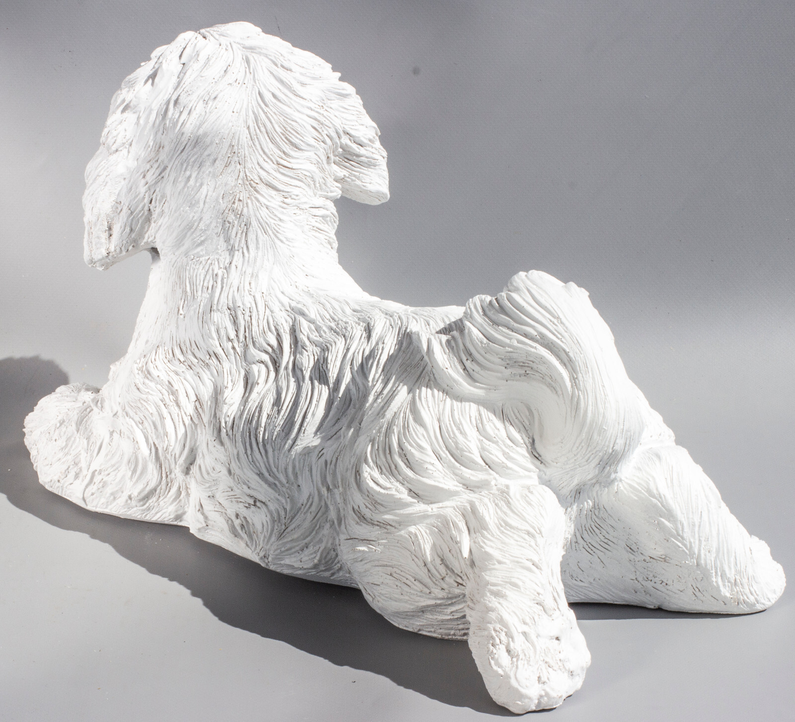 Unpainted Cremation Urn Bolonka Maltese Ashes Pet Memorial Funeral Sculpture Dog