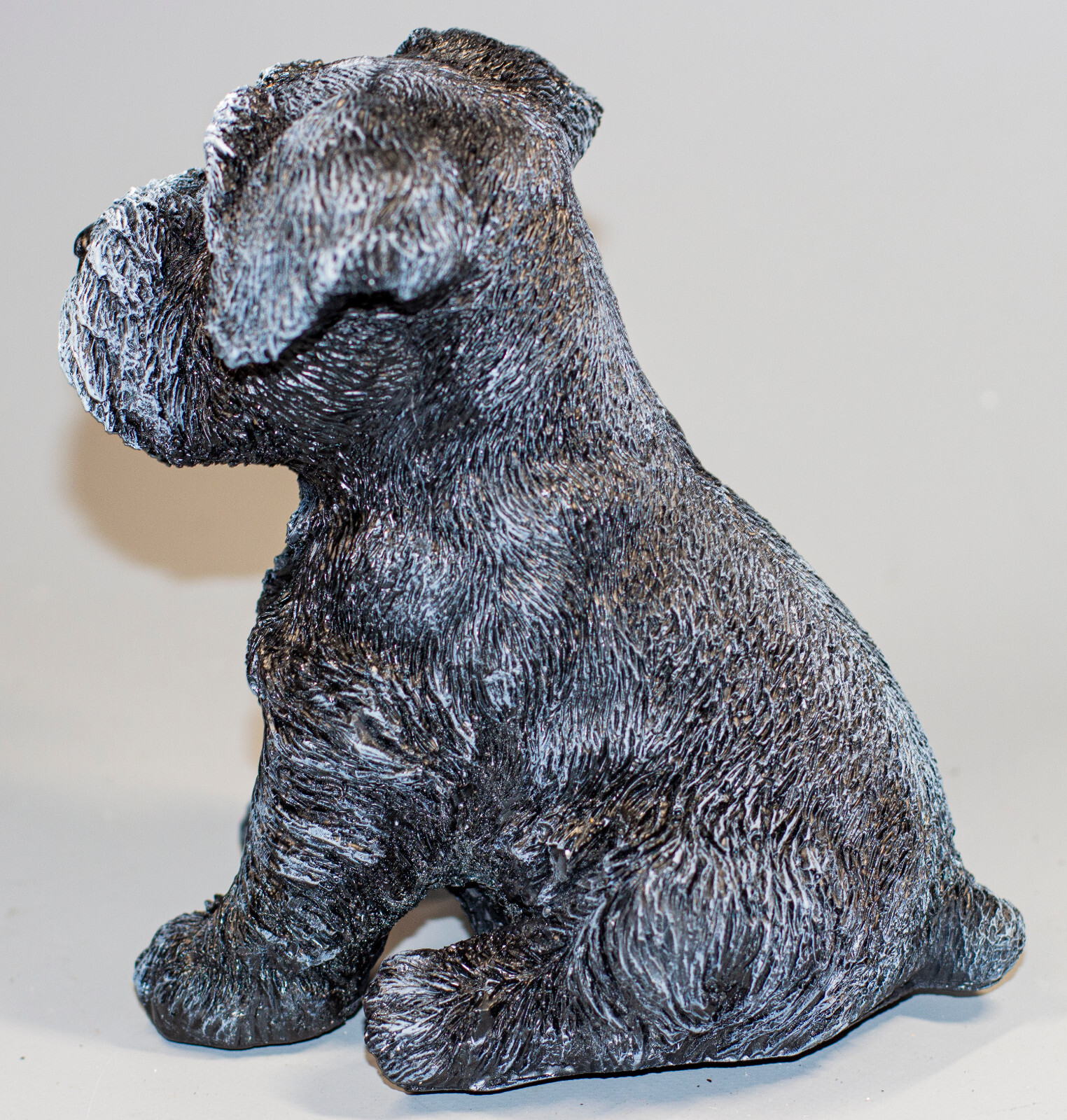 Black Schnauzer Urn Dog Ashes Pet Loss Cremation Statue Unique Memorial Keepsake